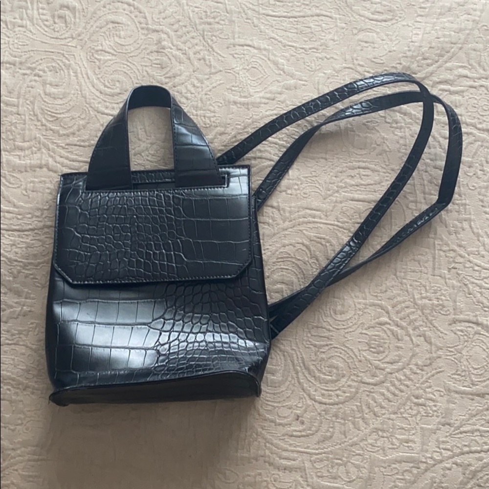 Pleather Snakeskin Mini Backpack (ASOS)!